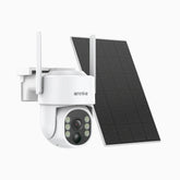 WB400 - 4MP Funk Überwachungskamera Außen, Dualband-WLAN, Bewegungserkennung, Zwei-Wege-Audio, 9000 mAh wiederaufladbarer Akku & Solarstromversorgung, 270° Pan & 90° Tilt, lauter Alarm & bis zu 256 GB lokaler Speicher, kompatibel mit Alexa
